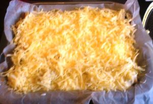 Before going into the oven...